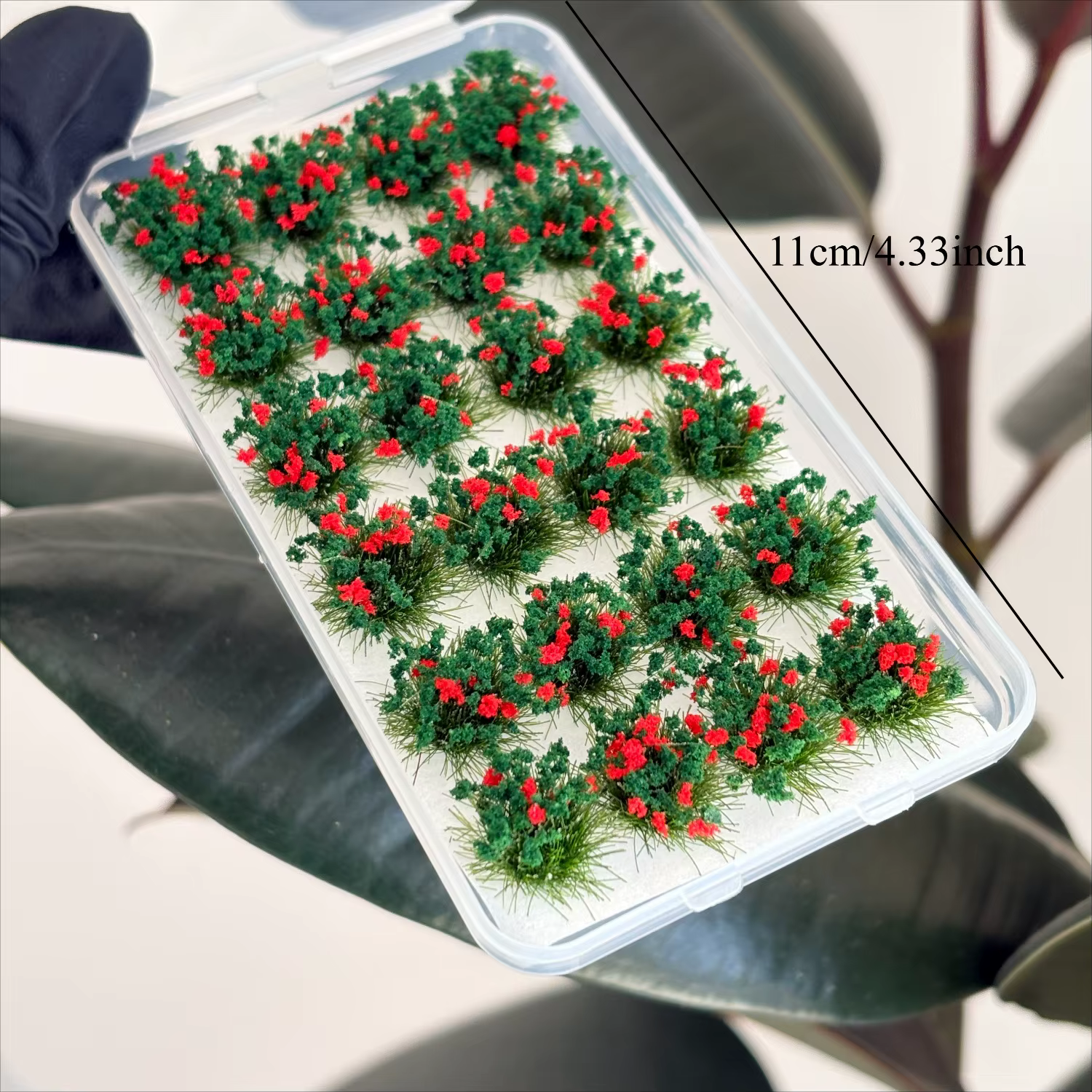 Clapets d'herbe réalistes miniatures 24 pièces