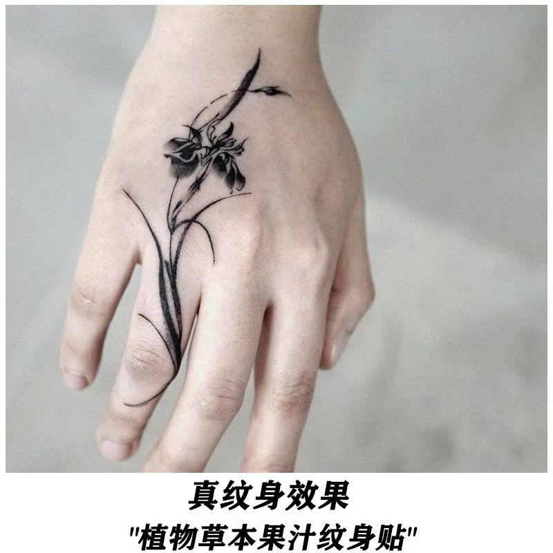 Autocollants de tatouage de jus de plantes pour femmes