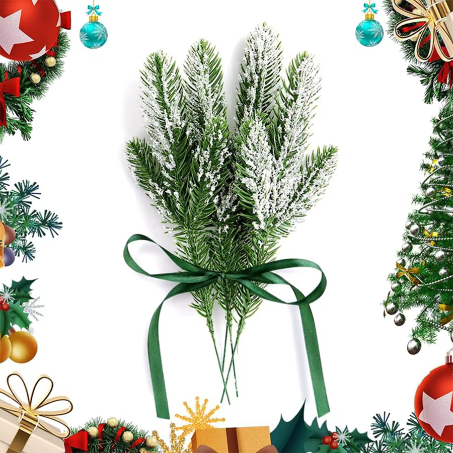 5Pcs Plantes Artificielles Pin Aiguille Maison Chambres En Plein Air Décor De Jardin Ornements De Mariage Noël Célébration Arbre Photographie Accessoires