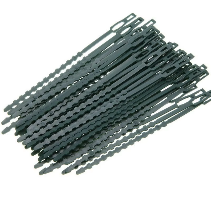 Attaches de câble réglables en plastique pour plantes
