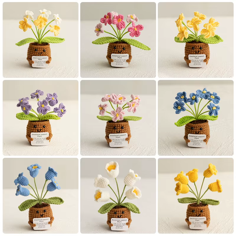 Jolies fleurs tricotées