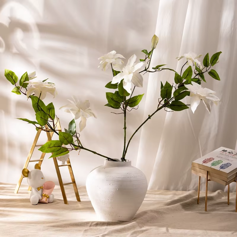 5 pièces de fleurs artificielles en plastique de 86 cm