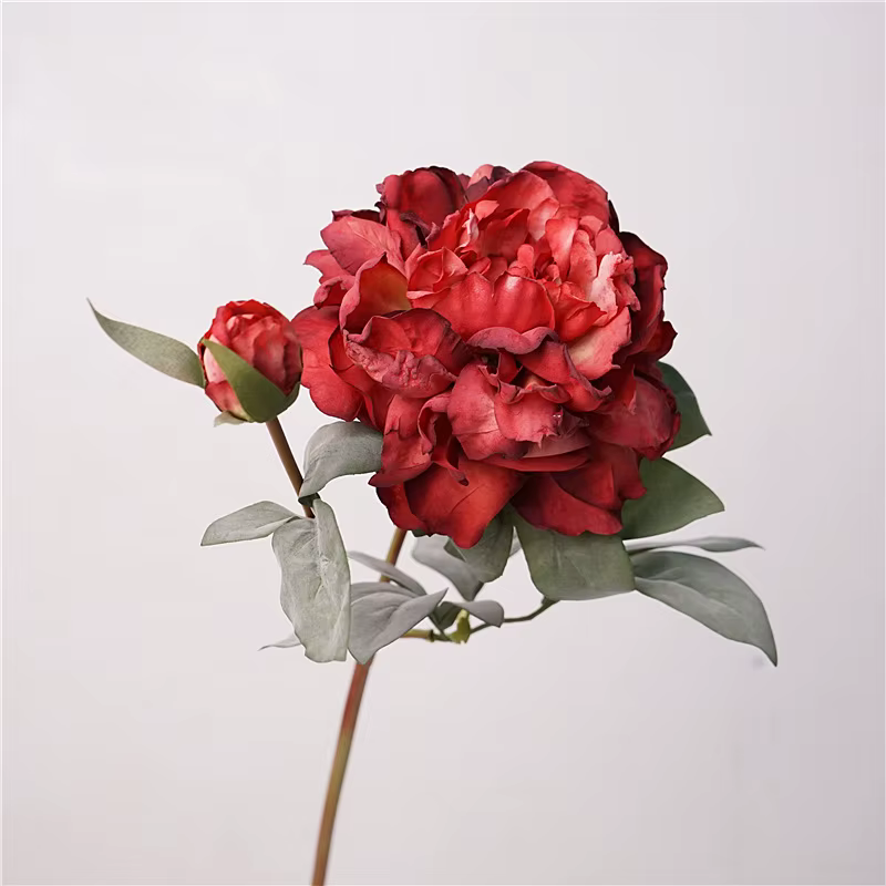 3 pièces de fleurs artificielles en soie de style européen vintage