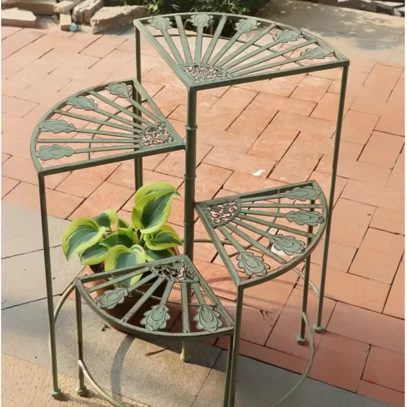 Support pour plantes en fer à Rotation multicouche