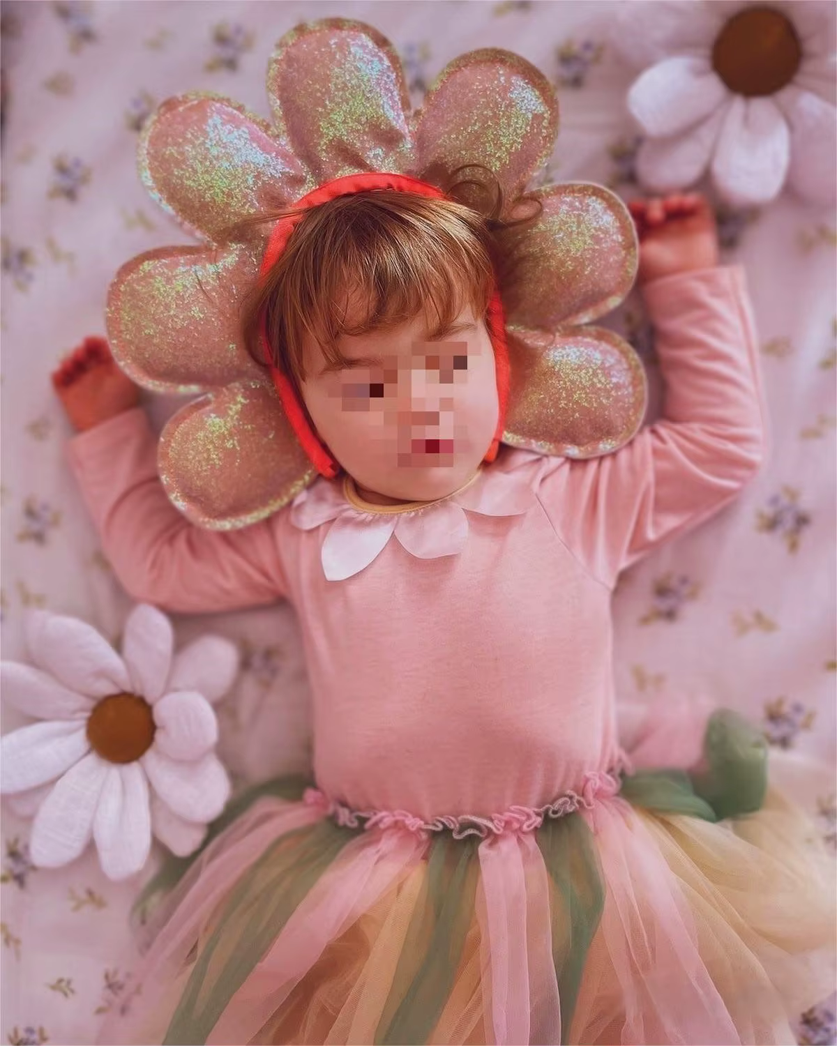 Couronne de fleurs à paillettes, couvre-chef de fleurs mignon, accessoires de cheveux pour enfants, accessoires de noël pour garçons et filles, Costumes de spectacle de Cosplay