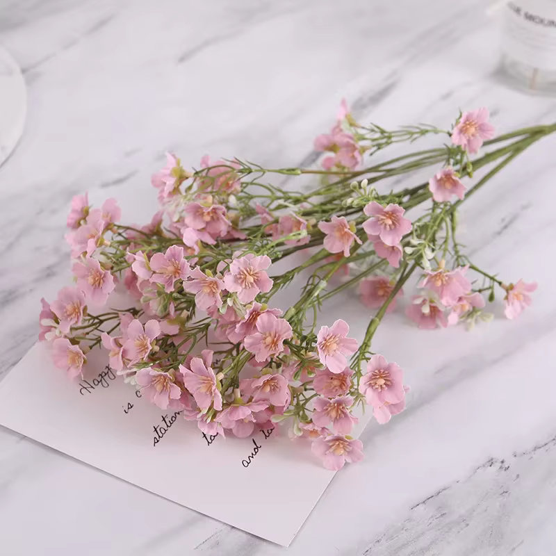 Fausses fleurs Gypsophila artificielles en soie