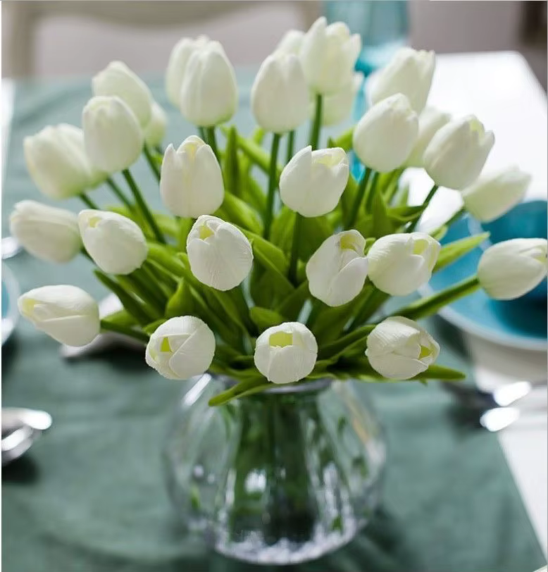 3/5/10/15/20 pièces tulipes fleurs artificielles vraie touche fleur Bouquet