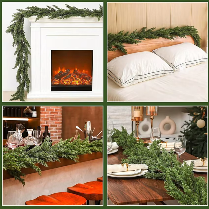 Plantes artificielles Verdure Feuillages Vigne De Noël Arbres De Mariage Cour Clôture Ornements Délicat Arche Maison Chambre Tenture Murale Décor