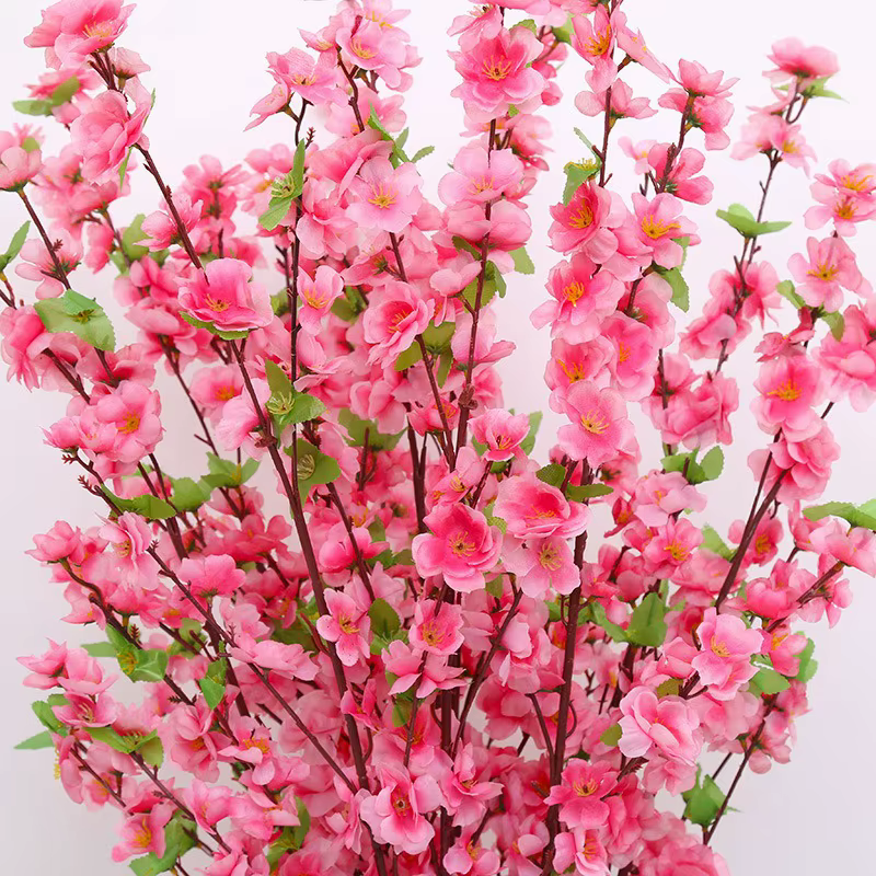 Bouquet de fleurs de pêcher artificielles