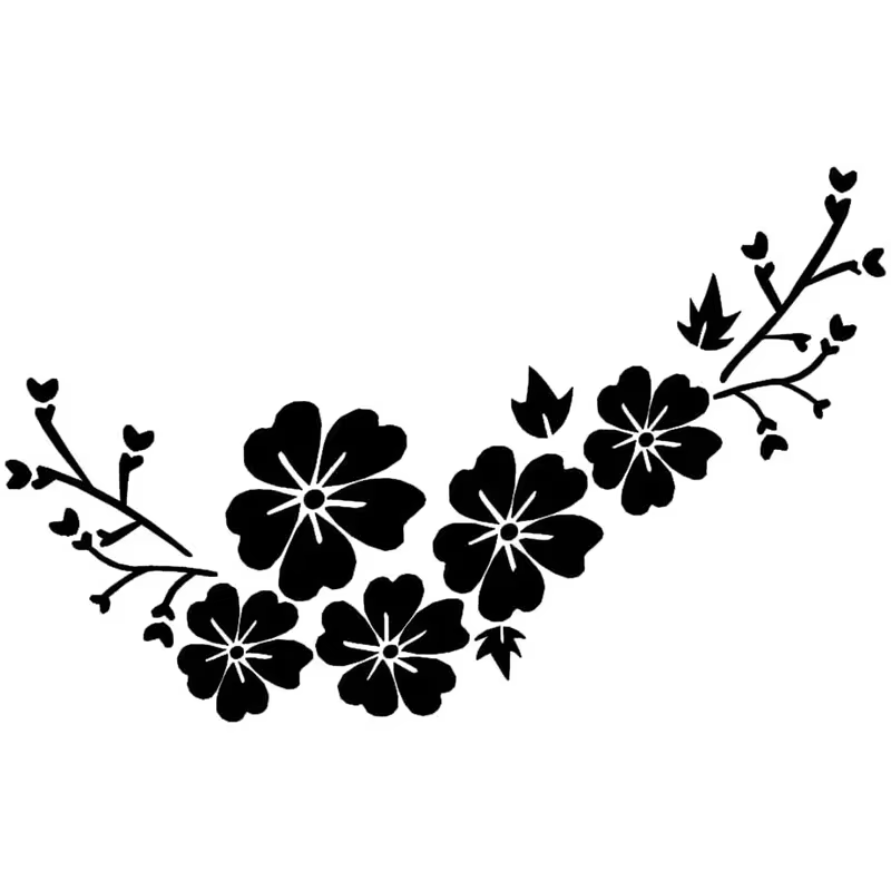 Autocollant de carrosserie de voiture motif fleur, décalcomanie en vinyle pour vitre de voiture, pare-chocs, porte, autocollant de protection contre les rayures, décalcomanie automobile, décoration de