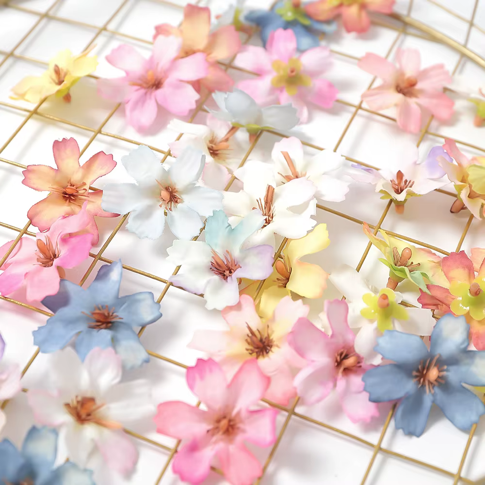Tête de fleur artificielle à Six feuilles