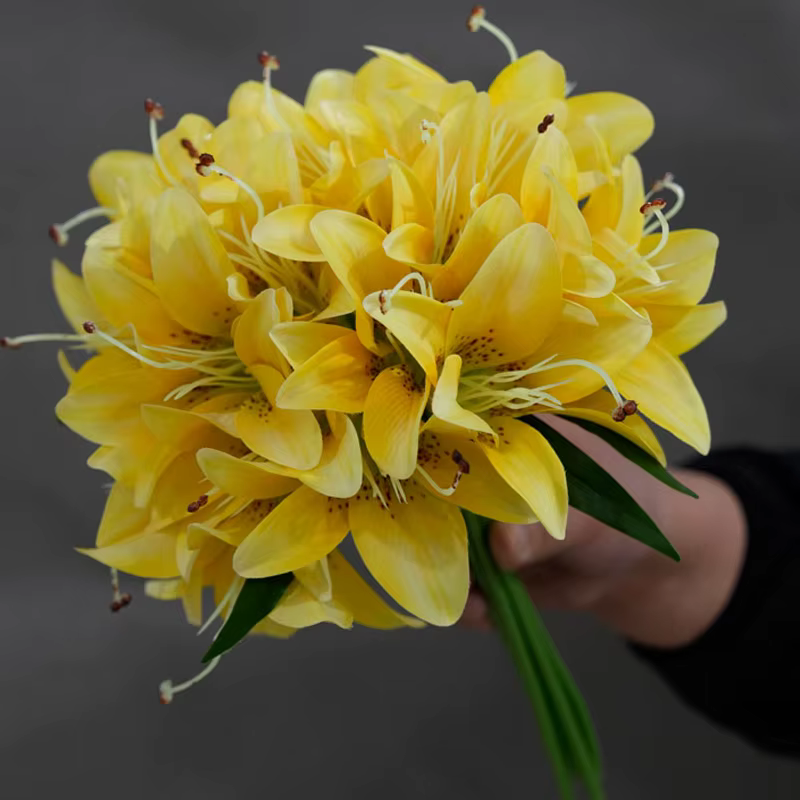1 lot de 20 fleurs de lys artificielles bleues