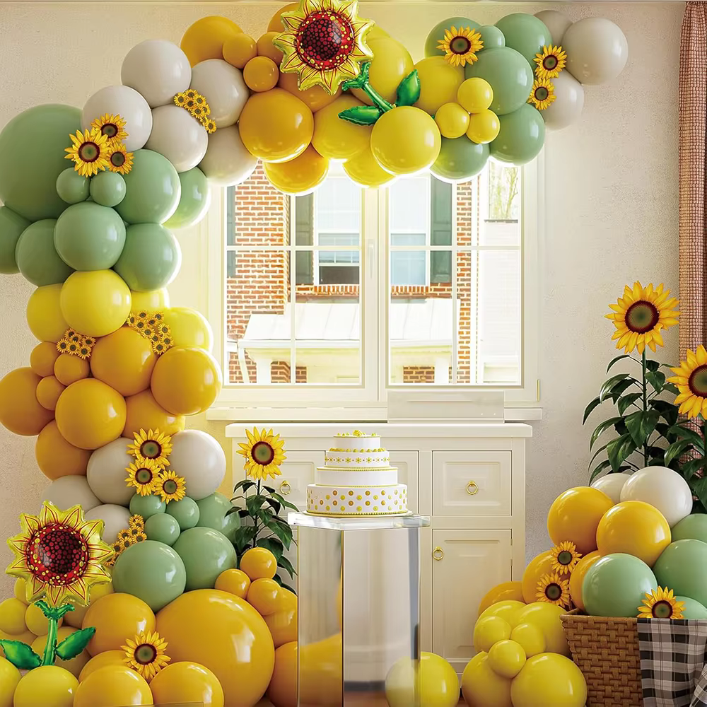 Kit d'arc de ballon de sérénité de tournesol
