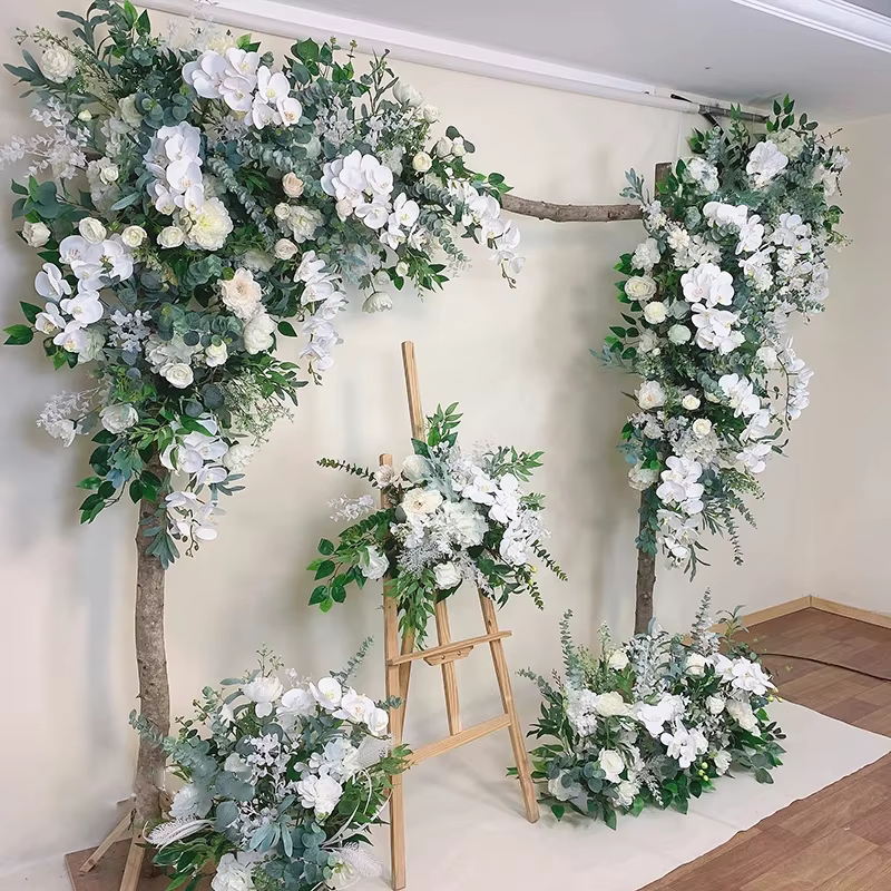 Verdure d'orchidée de rose blanche
