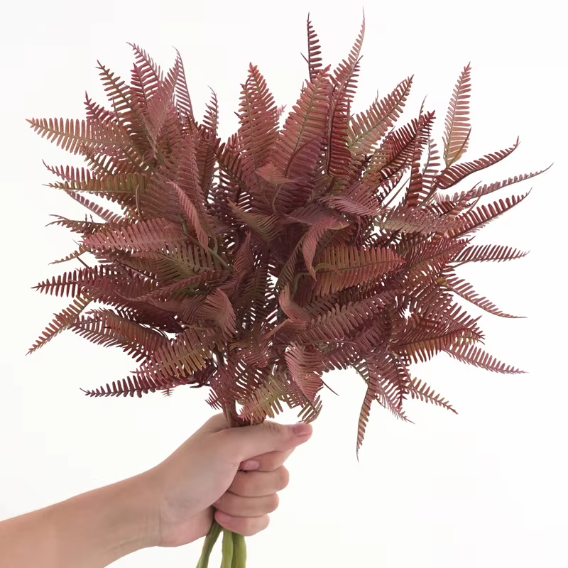 Feuilles de Fougère Artificielles en Plastique