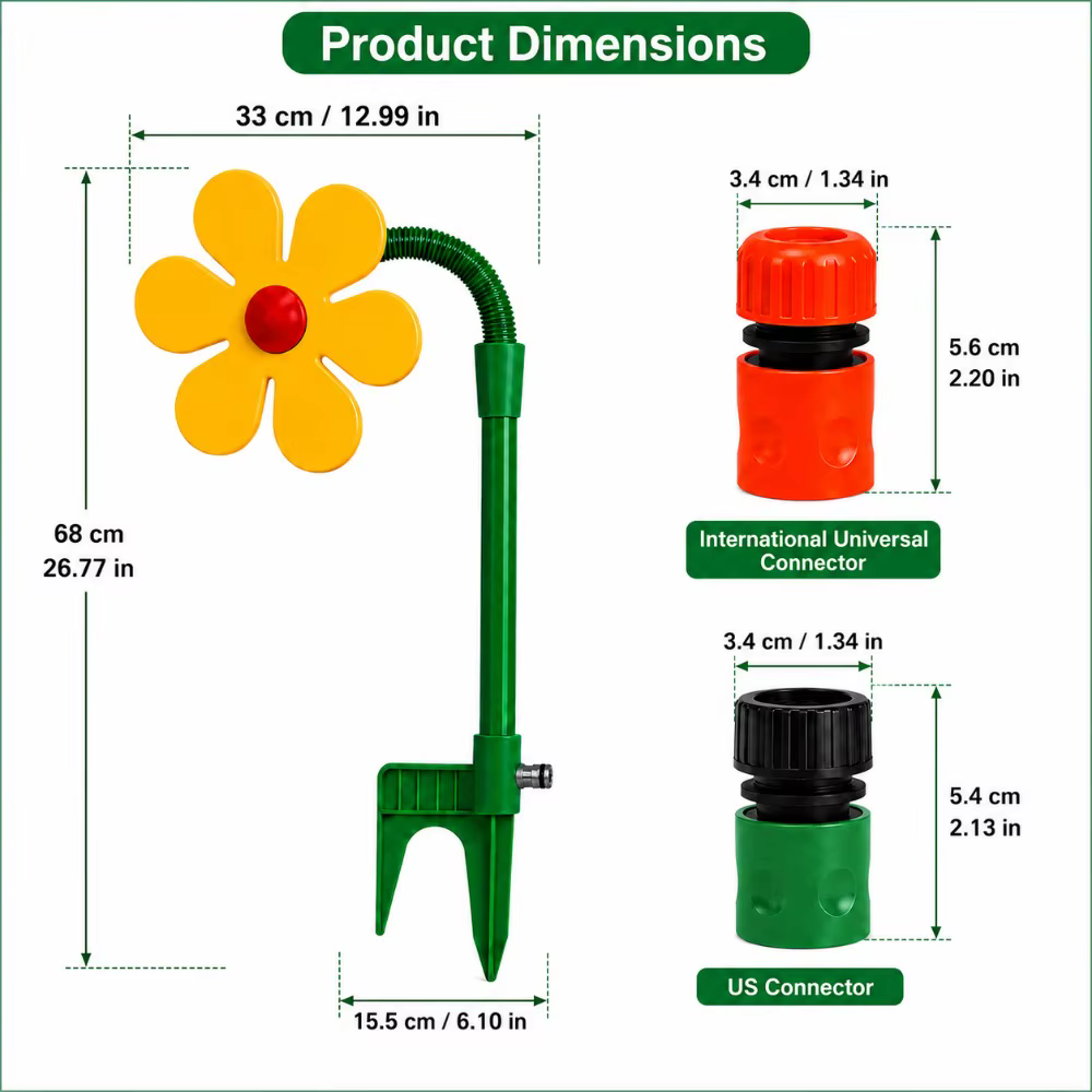 Arroseur de jardin en forme de tournesol dansant