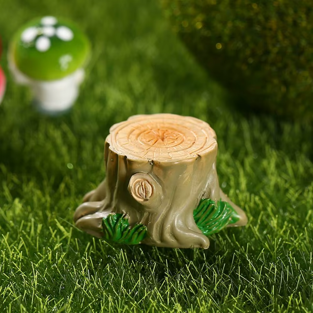 Accessoires en résine, Simulation mignonne de souche d'arbre