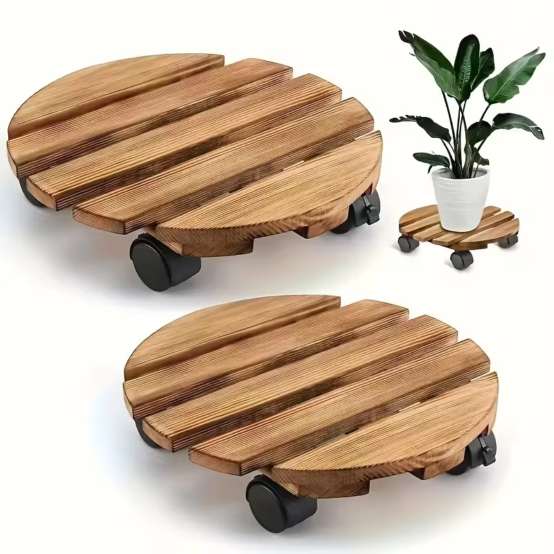 Support de plante sur roulettes