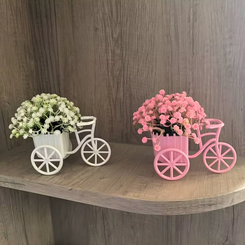 Panier de fleurs de vélo de style moderne de luxe léger avec de belles