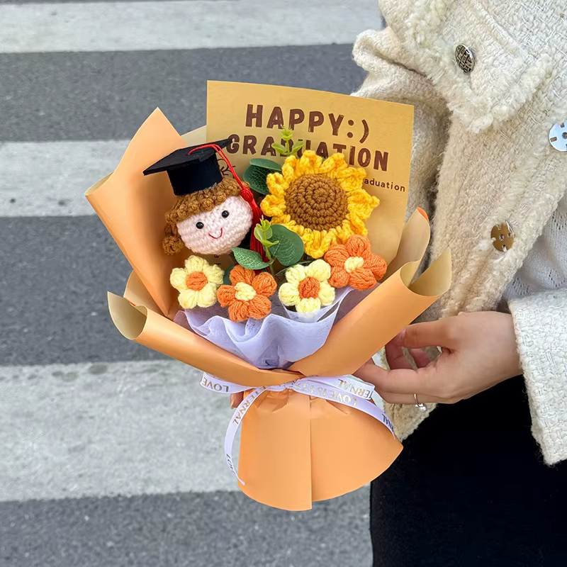 Bouquet de fleurs au crochet