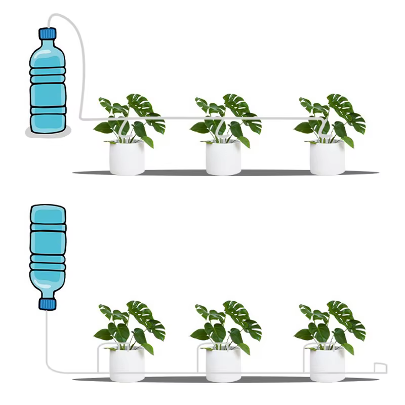 Kit d'irrigation goutte-à-goutte de jardin avec valve de régulation