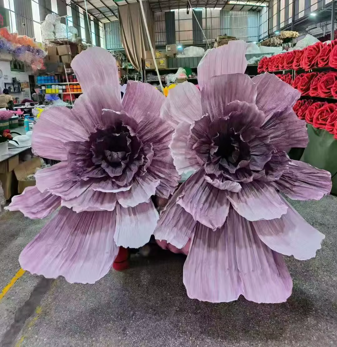 Grande fleur en papier Iris artificielle