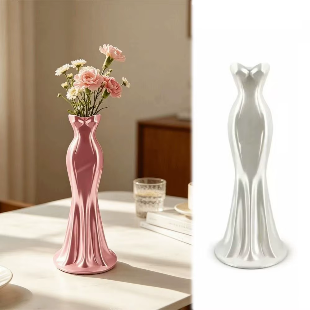 Nouveaux vases à fleurs imprimés en 3D en forme de robe