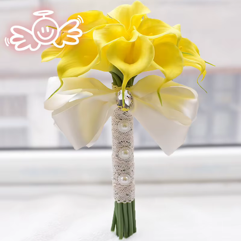 18 lys calla ronds pour bouquet de mariée