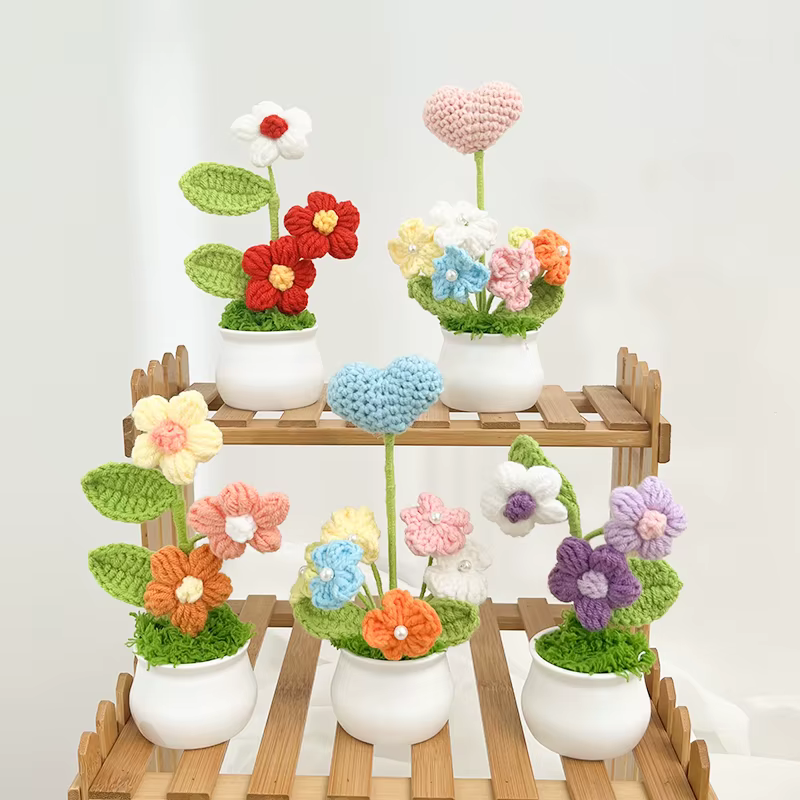 Plantes en pot au Crochet