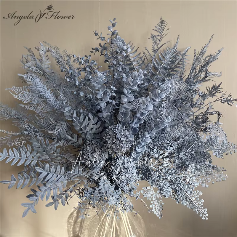Brume bleue artificielle Rose brume herbe