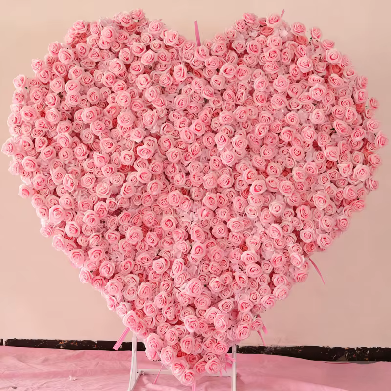 Support floral mural de 2M en tissu