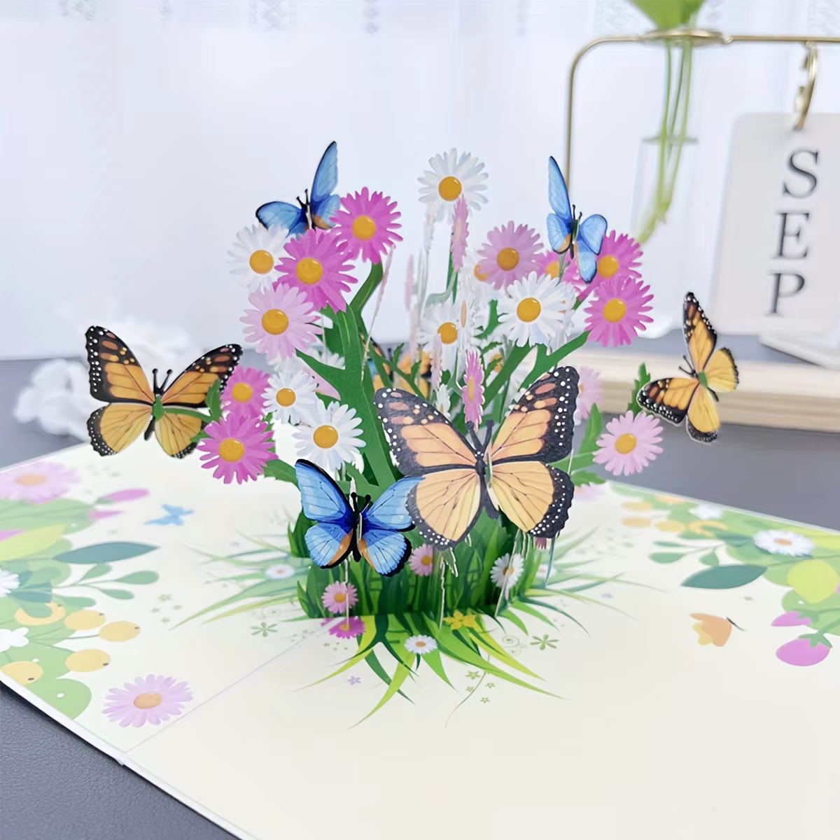 Cartes Pop-Up 3D fleurs carte d'anniversaire cadeaux
