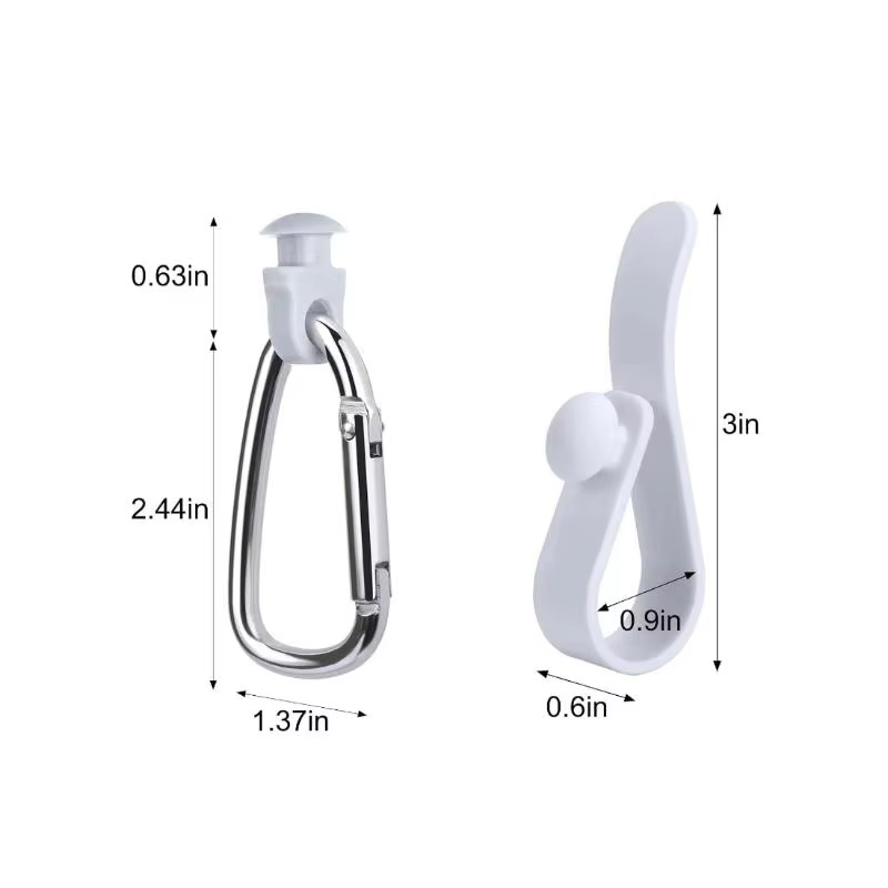 Kit complet d'équipement de plage 3 pièces comprenant un crochet portable, un porte-clés, une mousquetelle et un porte-gobelet pour tous les amateurs de plage