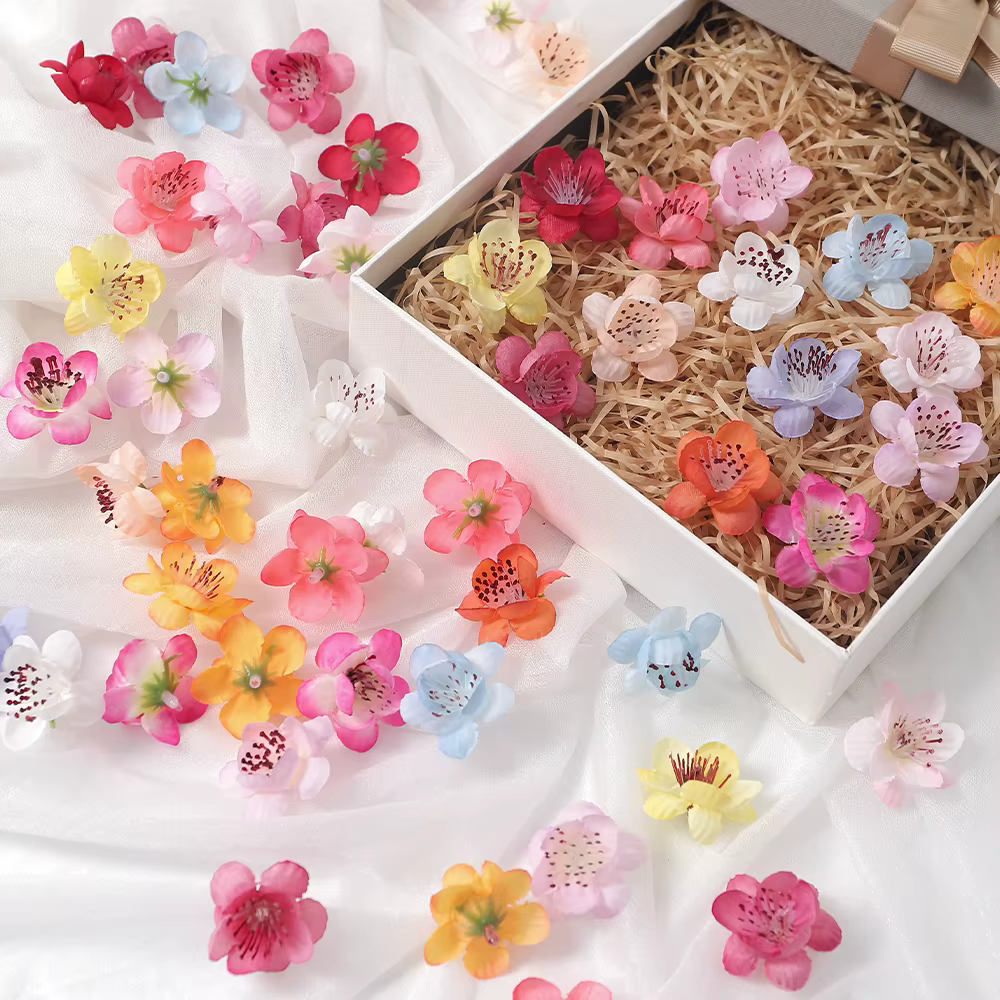 Tête de fleur artificielle en fleur de pêcher