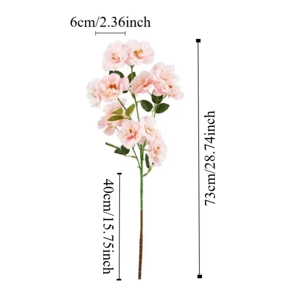 Rose artificielle réaliste au toucher naturel