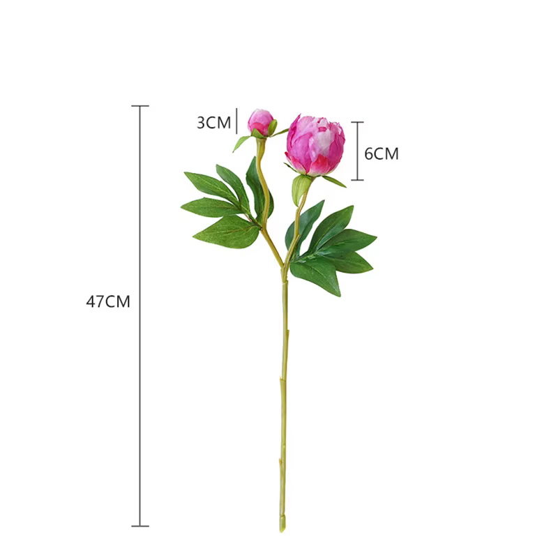 Style européen 2 têtes simulé pivoine mariage maison décoration douce Arrangement floral