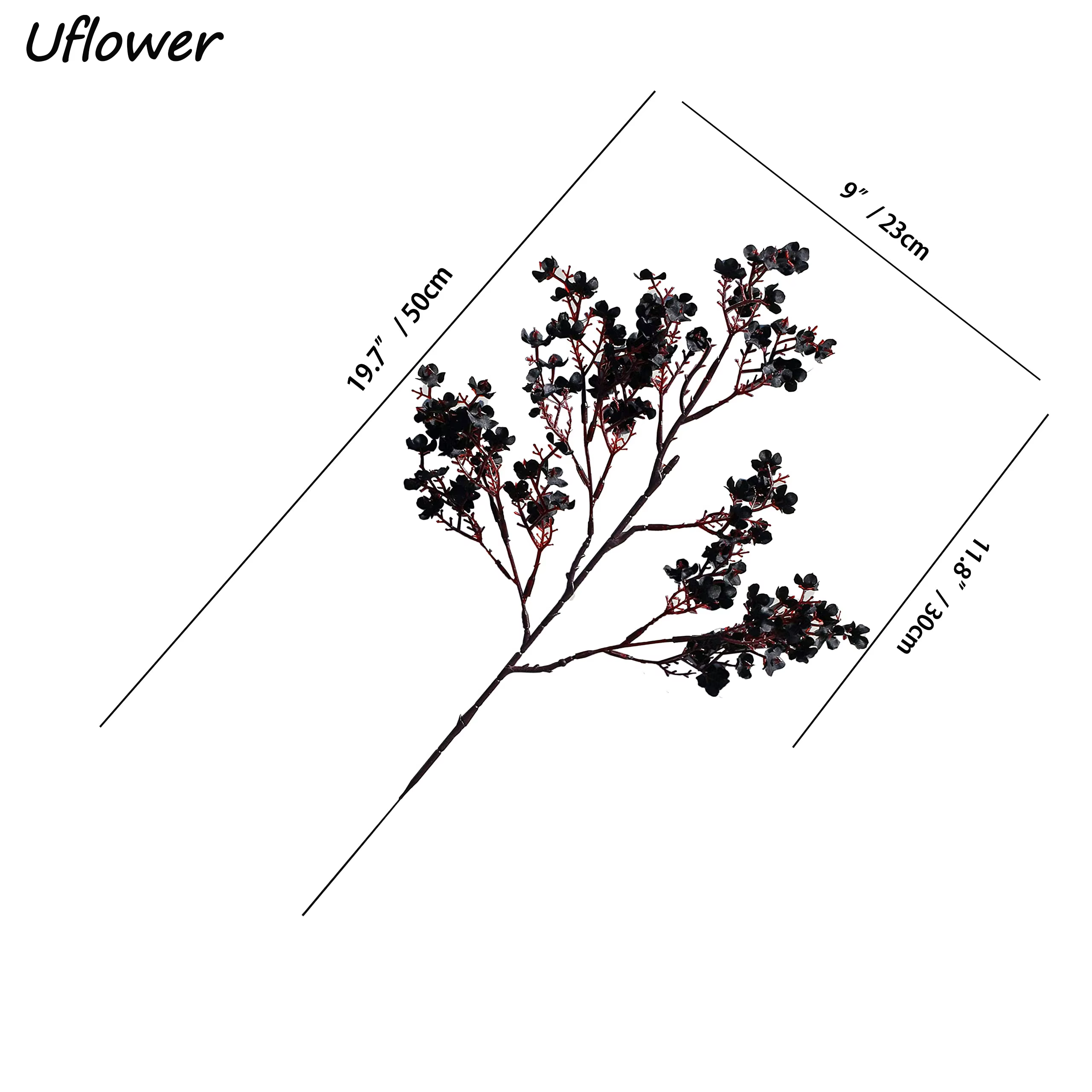 Fleurs artificielles noires