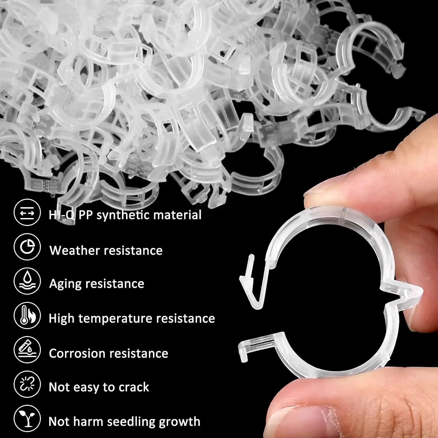 Clips de Support de plantes en plastique réutilisables
