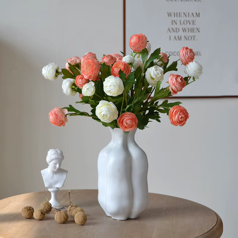 Fausses fleurs de rosée à 3 têtes, 5 pièces/lot