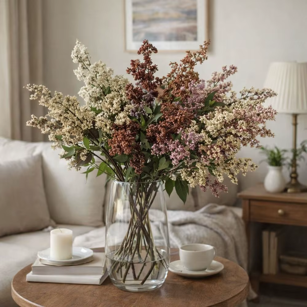 Branche de baies de Nandina artificielles en plastique