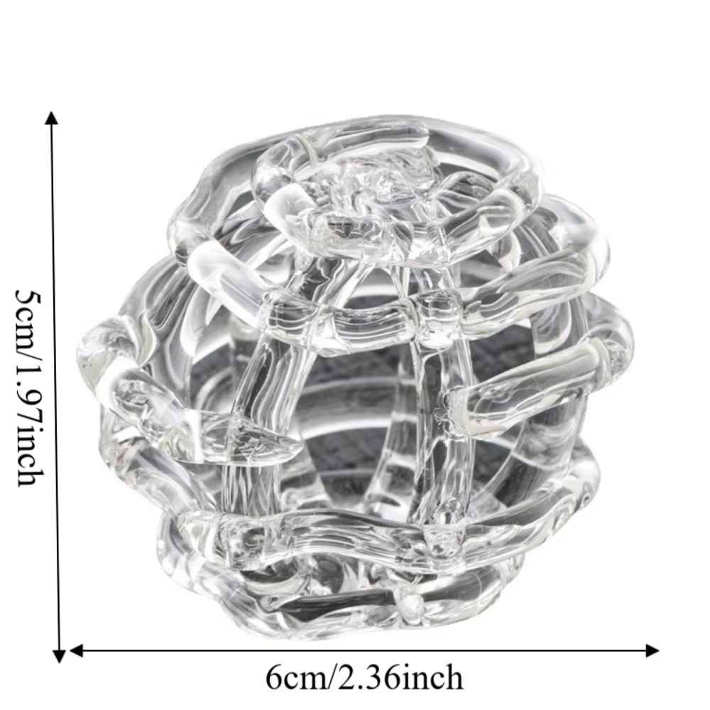 Vase en verre transparent