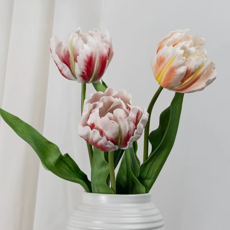 Lot de 5 fleurs artificielles de haute qualité en PU