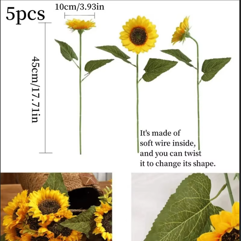 Fleurs artificielles de tournesol