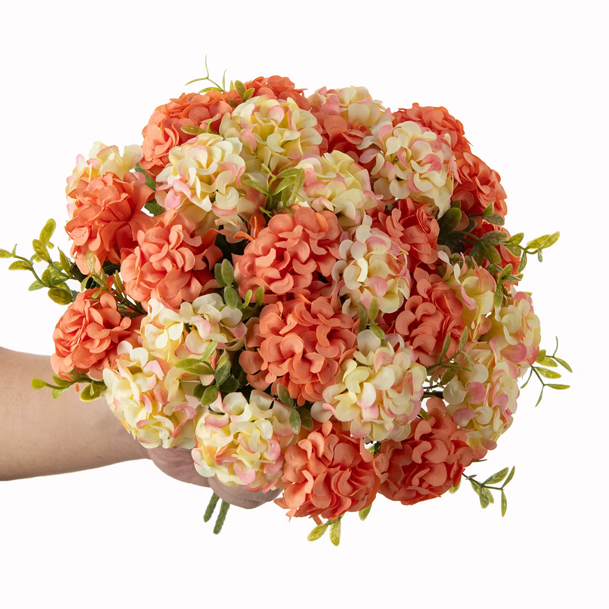 Fleurs d'hortensia simulées