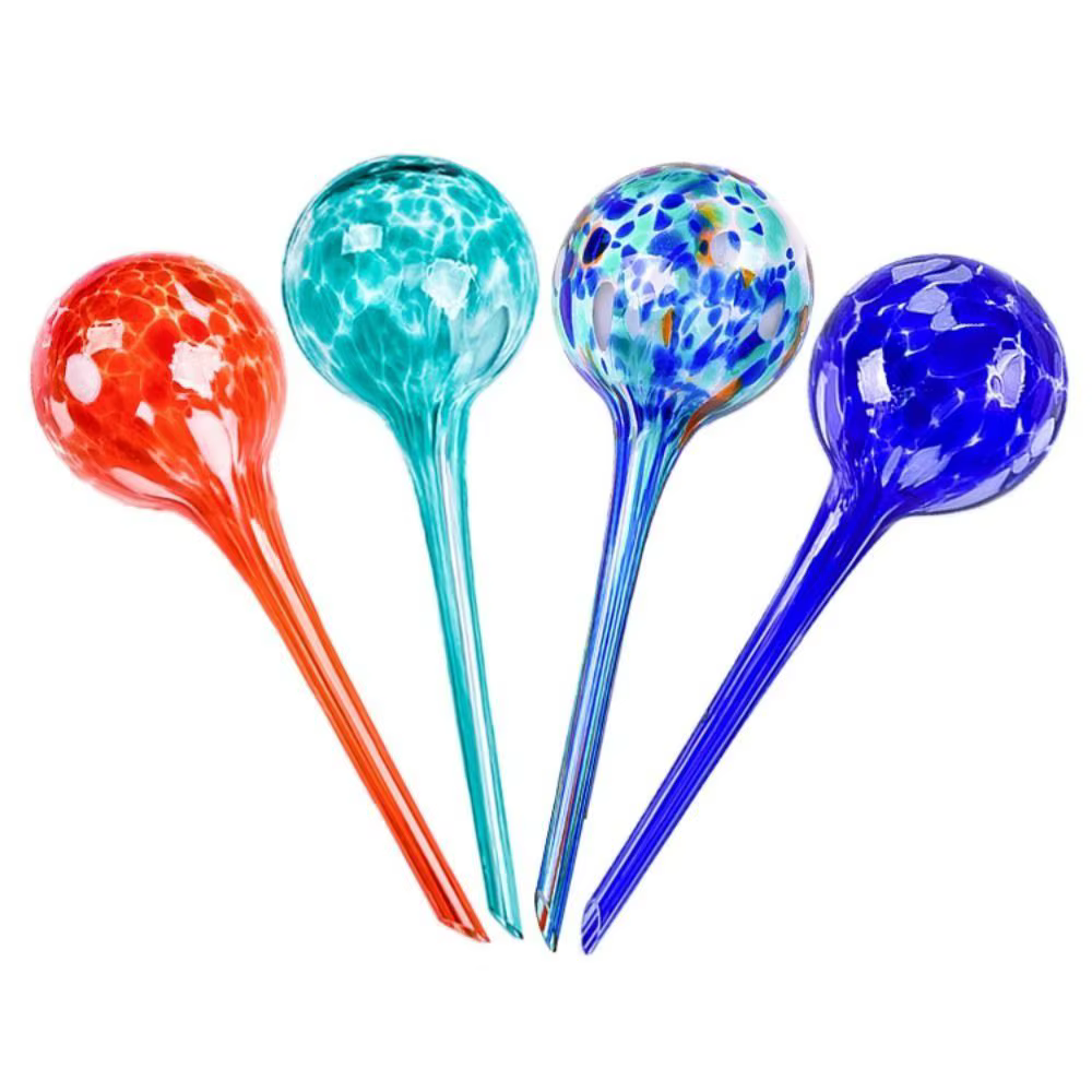 Boule d'arrosage automatique en verre pour plantes colorées