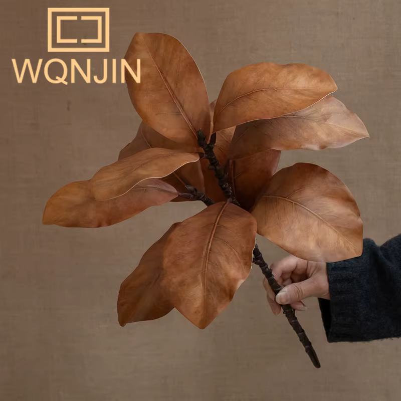 1 pièce Plante artificielle feuille de magnolia
