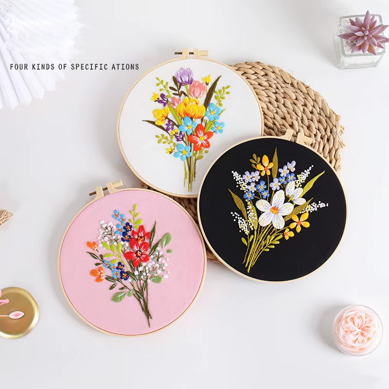 Kit de broderie de Bouquet de fleurs