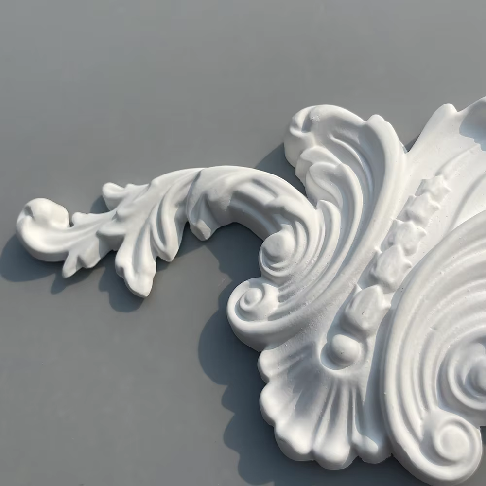 Décoration florale d'angle français en PU