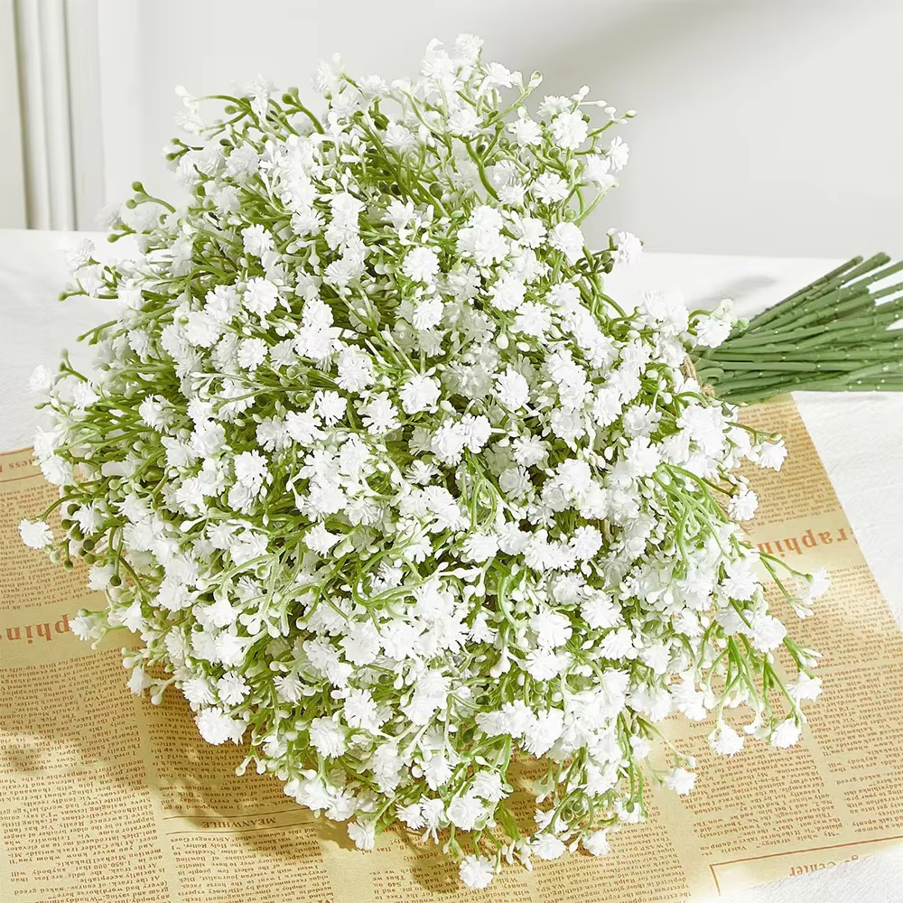 10/15 pièces fleurs artificielles bébé souffle fleur faux gypsophile pour fête de mariage décoration de la maison Bouquets floraux bricolage accessoires
