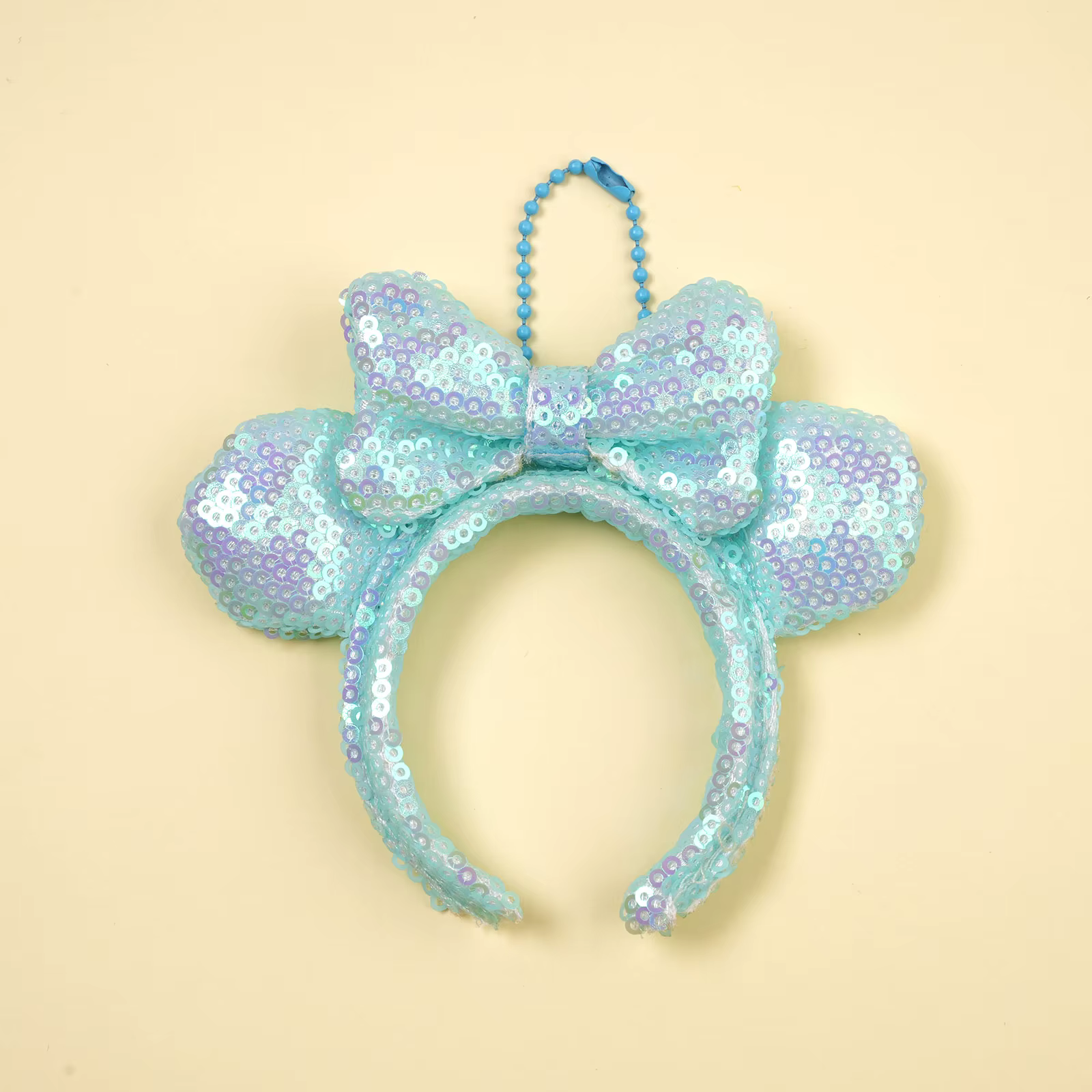1 pièce Disney Mini Pendentif, Serre-têtes, Nœuds à paillettes, Oreilles de souris, Décoration pour sac et objectif d'appareil photo, Cadeau exquis, Accessoire capillaire pour fille, Porte-clés
